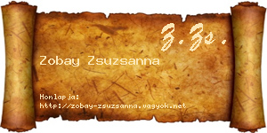 Zobay Zsuzsanna névjegykártya