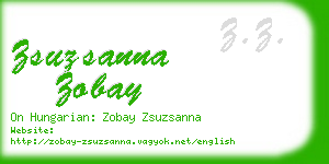 zsuzsanna zobay business card